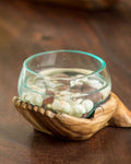 Offering Hands Molded Glass Bowl Terrarium