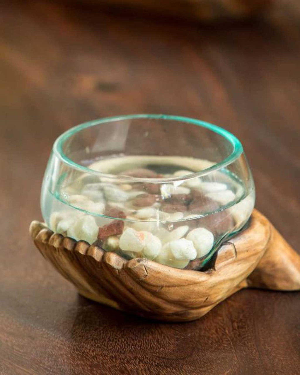 Offering Hands Molded Glass Bowl Terrarium