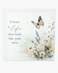 Butterfly Wildflower Life Canvas Print Wall
