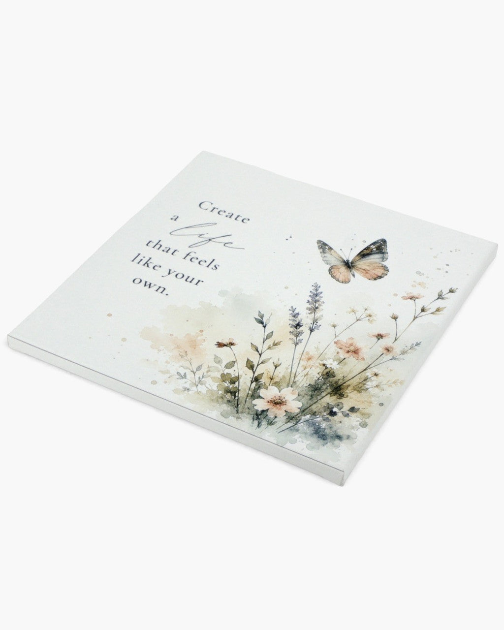 Butterfly Wildflower Life Canvas Print Wall