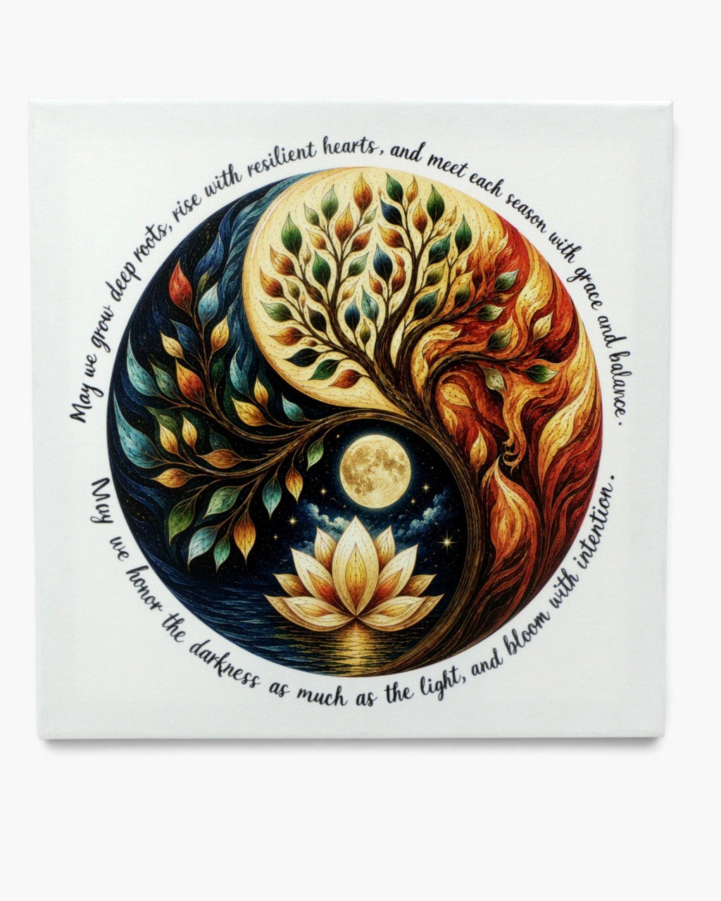 Day and Night Yin Yang Canvas Print  Wall Art