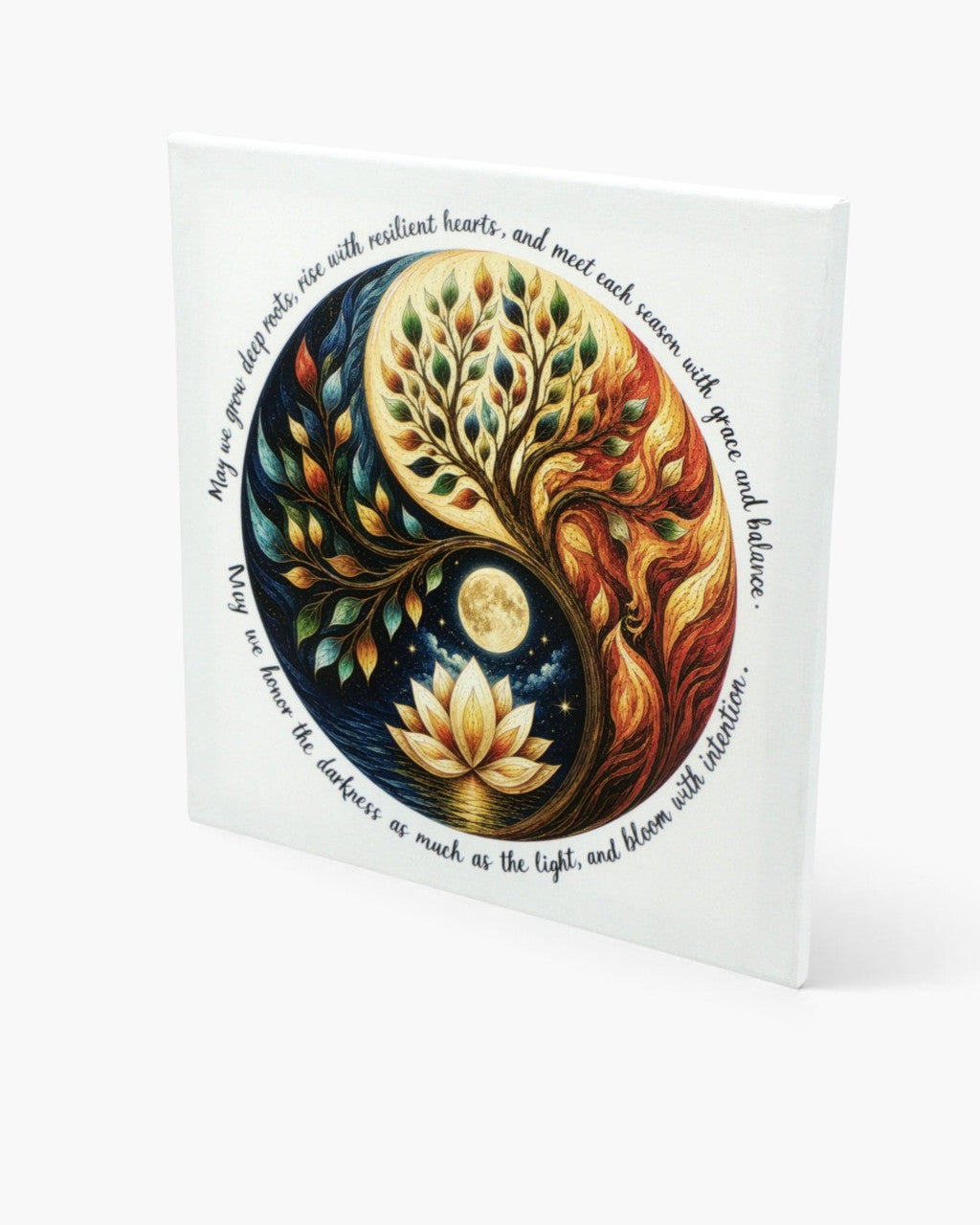 Day and Night Yin Yang Canvas Print  Wall Art