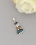 Mixed Labradorite and Moonstone Cairn Pendant