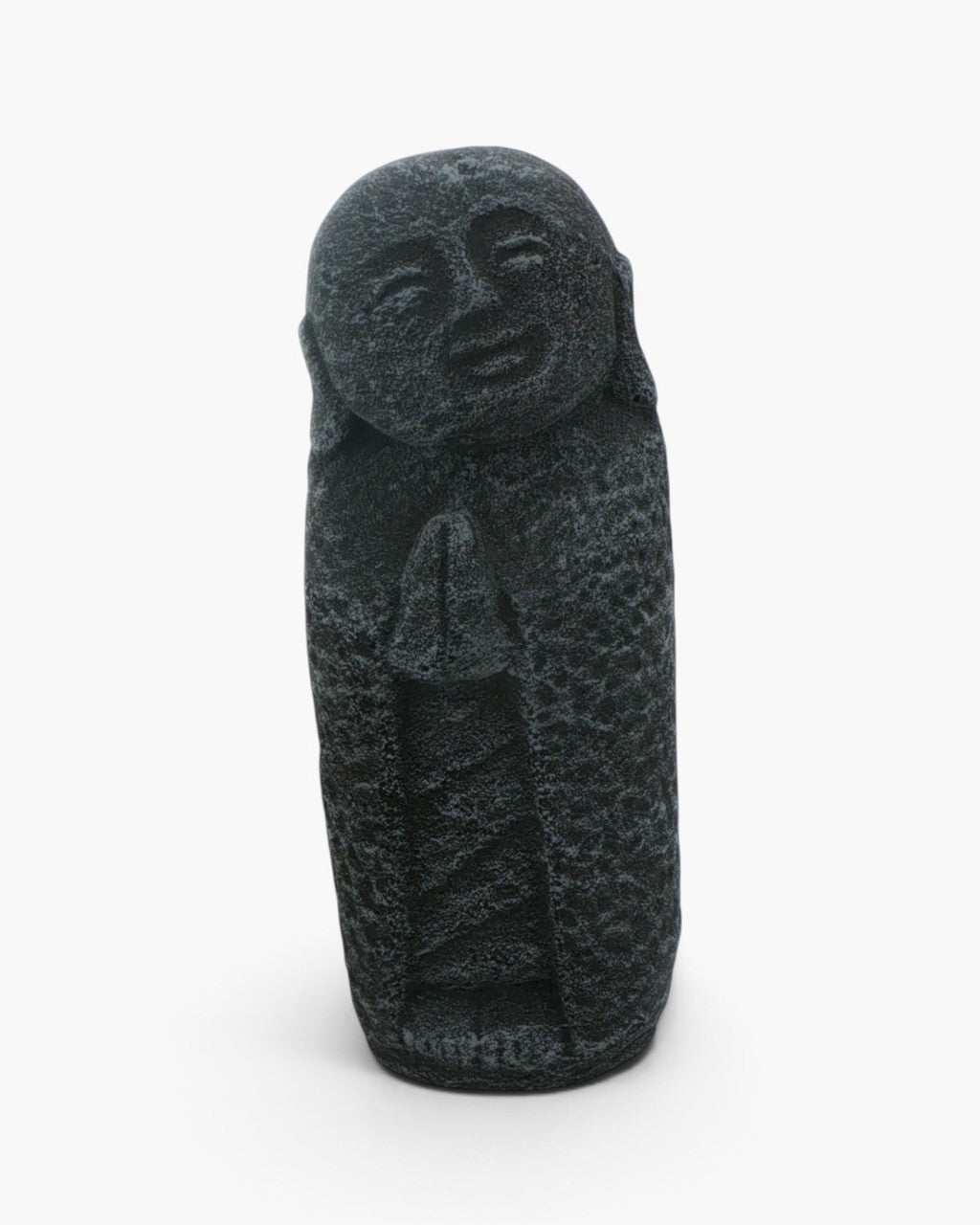 Volcanic Ash Jizo Garden Statue, 8 Inch Guardian Figure