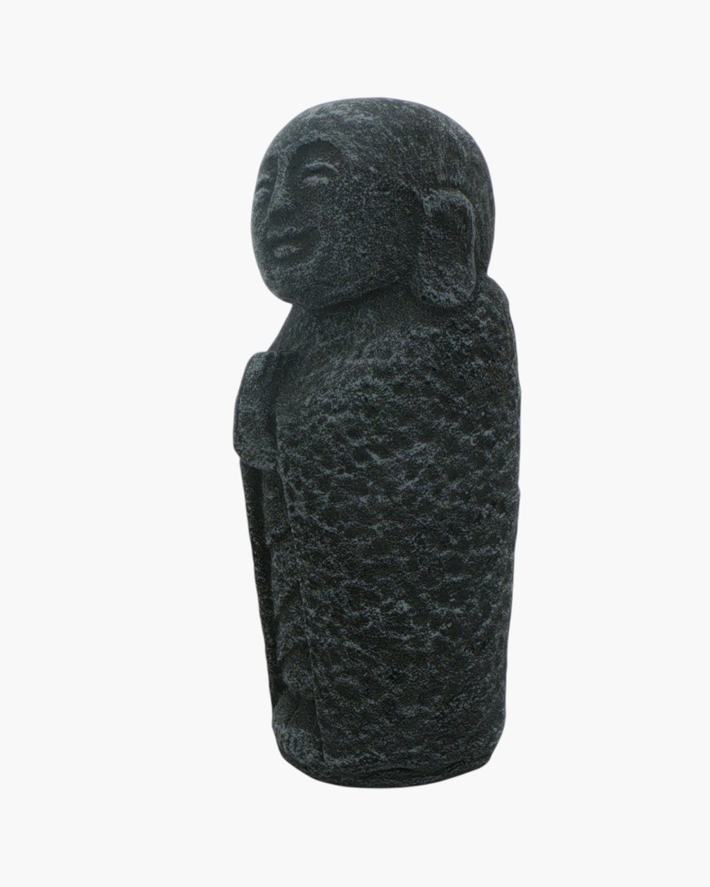 Volcanic Ash Jizo Garden Statue, 8 Inch Guardian Figure