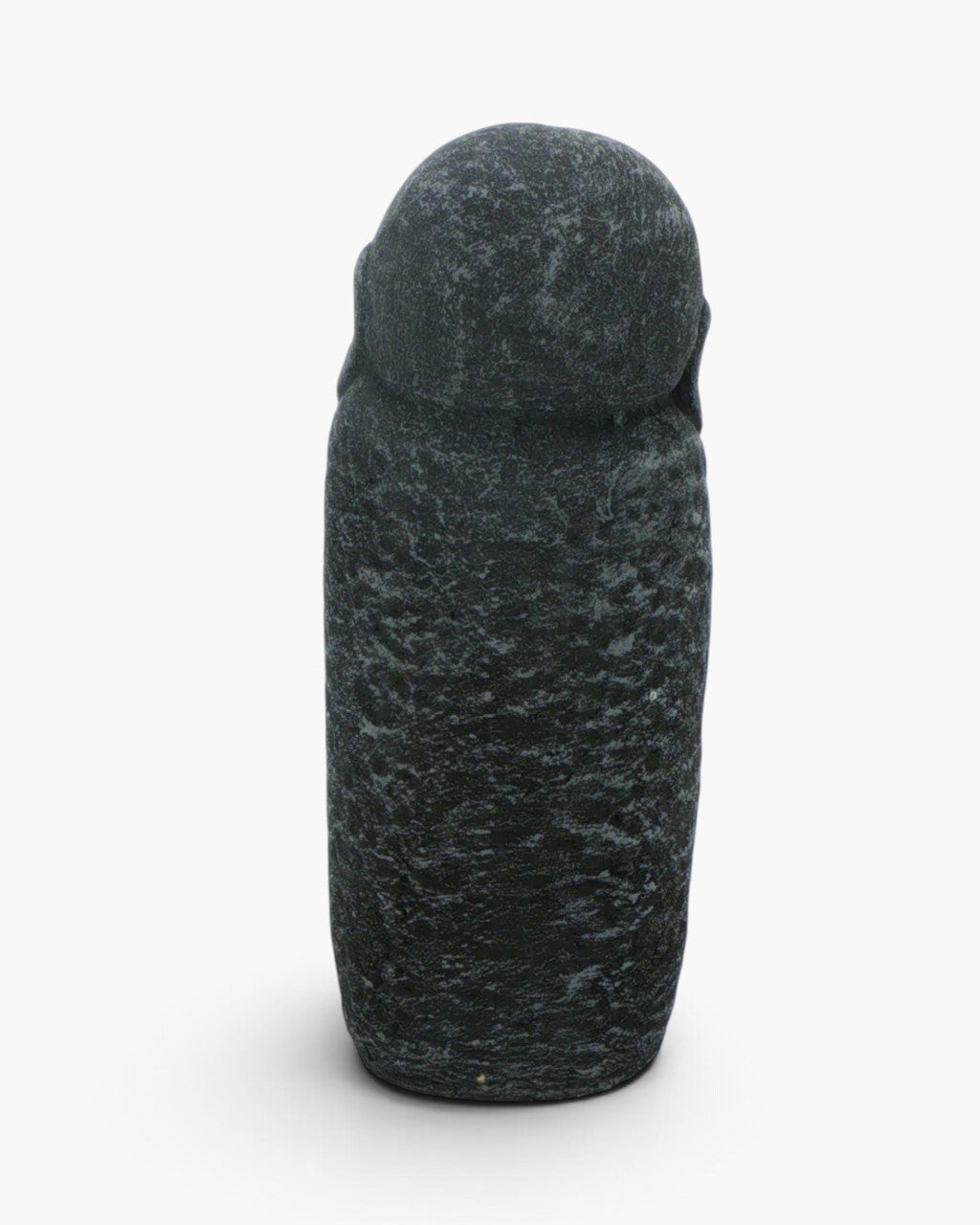 Volcanic Ash Jizo Garden Statue, 8 Inch Guardian Figure