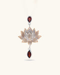 Lotus Garnet Pendant