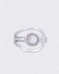 Magical Moonstone Sterling Silver Loop Ring