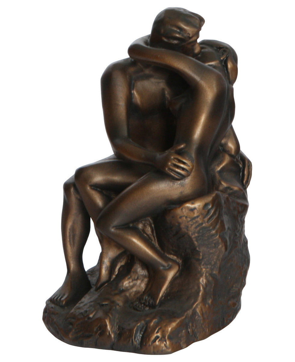 The Kiss by Rodin, Bronze Color Statue, 4.5 Inches, Rodin Museum, Paris
