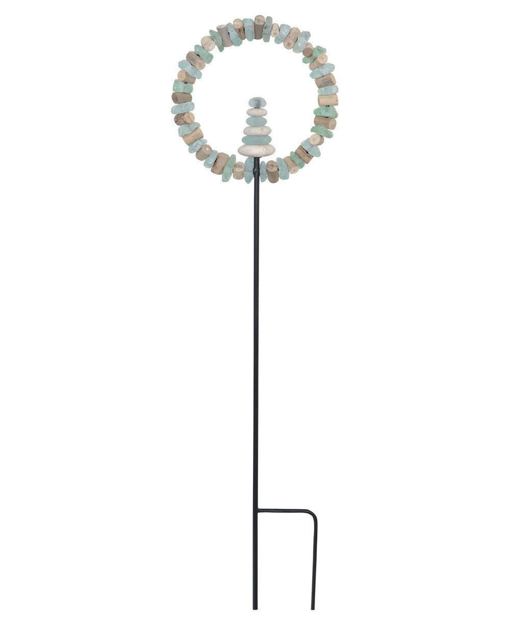 Aqua Cairn Zen Garden Stake - Cairn