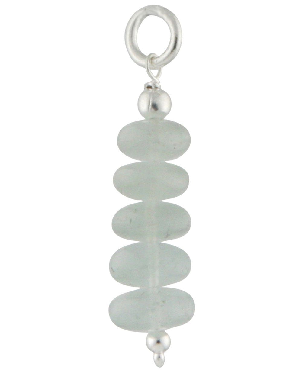 Aquamarine Stone Zen Cairn Pendant - Pendant