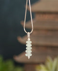 Aquamarine Stone Zen Cairn Pendant - Pendant
