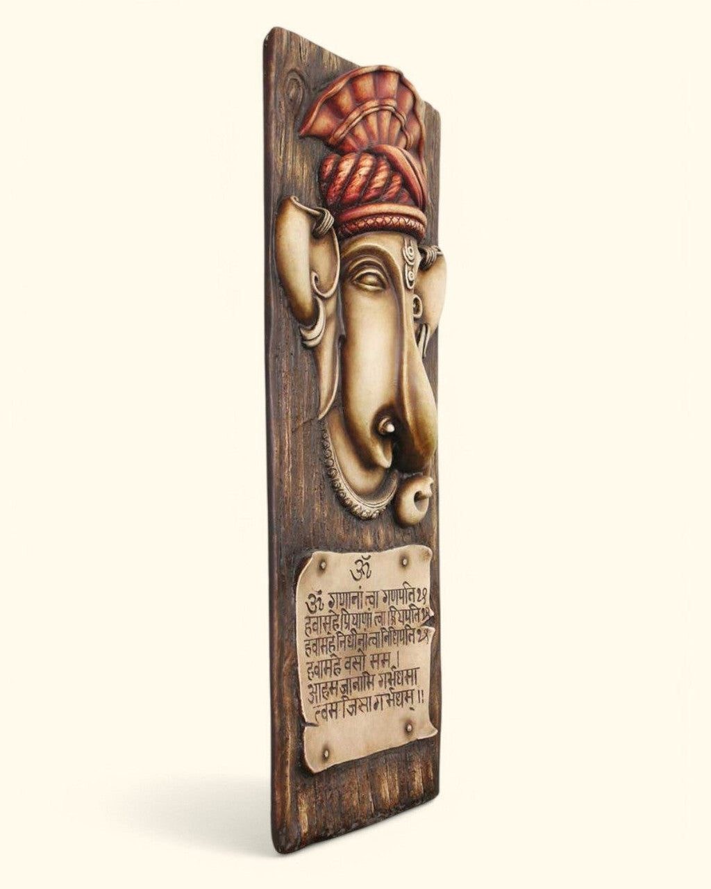 Artistic Ganesh Scripture, Puja Vidhi Wall Hanging - Wind Chimes