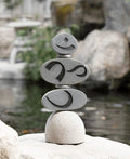 Artistic Om Garden Cairn Sculpture - Sculptures & Statues