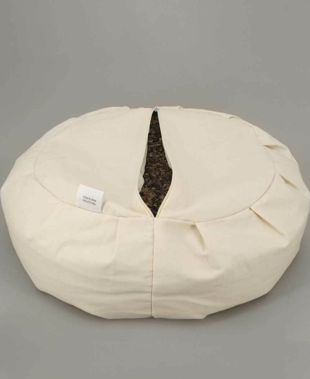 Be Here Now Grey Blue Meditation Zafu Cushion - Massage Cushions