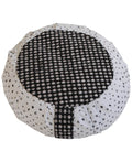 Black and White Mixed Pattern Zafu Cushion - Massage Cushions