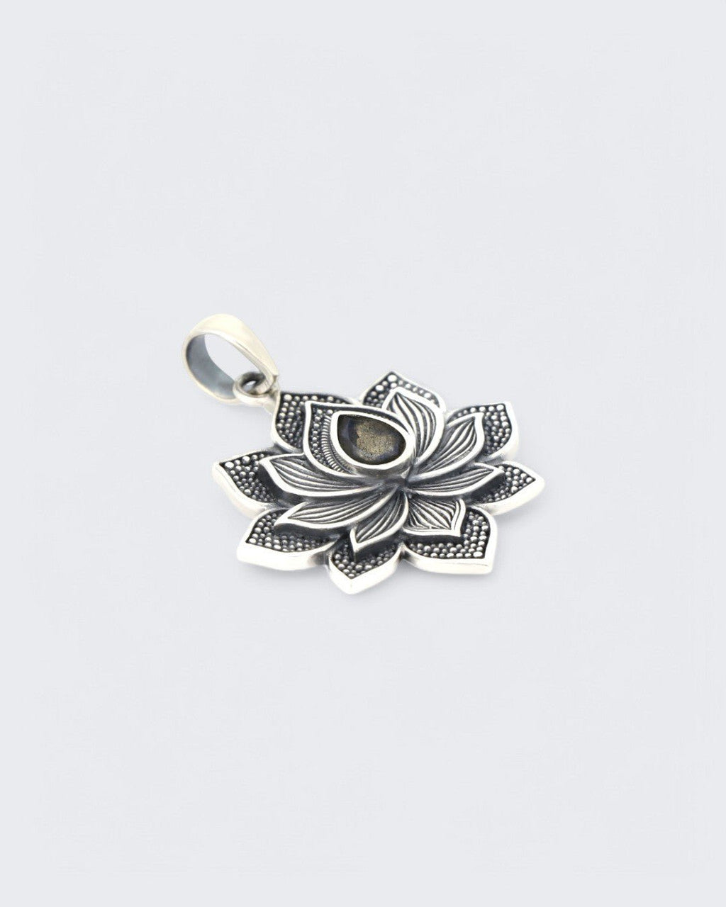 Blooming Lotus Labradorite Pendant - Pendants