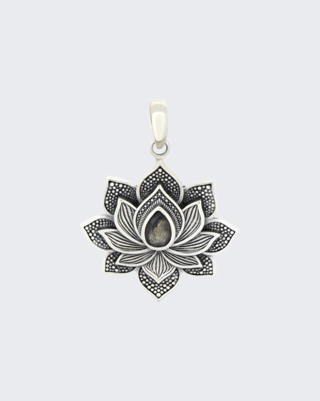 Blooming Lotus Labradorite Pendant - Pendants