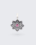Blooming Lotus Pink Tourmaline Pendant - Pendants