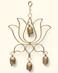 Blossoming Lotus Chime with Indian Bells - Wind Chimes