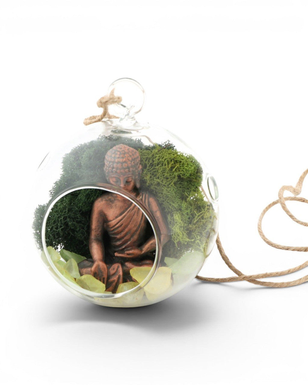 Buddha Meditation Hanging Glass Globe - Home Decor