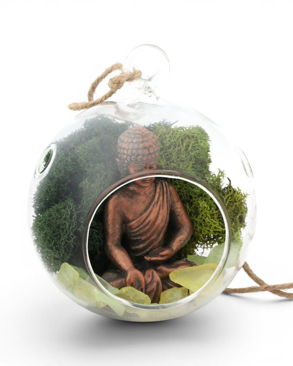 Buddha Meditation Hanging Glass Globe - Home Decor