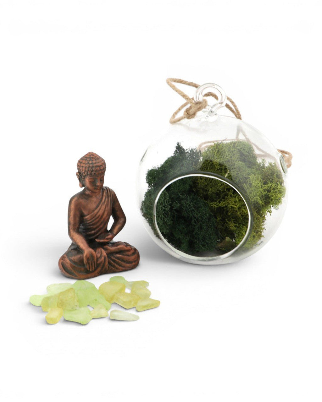 Buddha Meditation Hanging Glass Globe - Home Decor