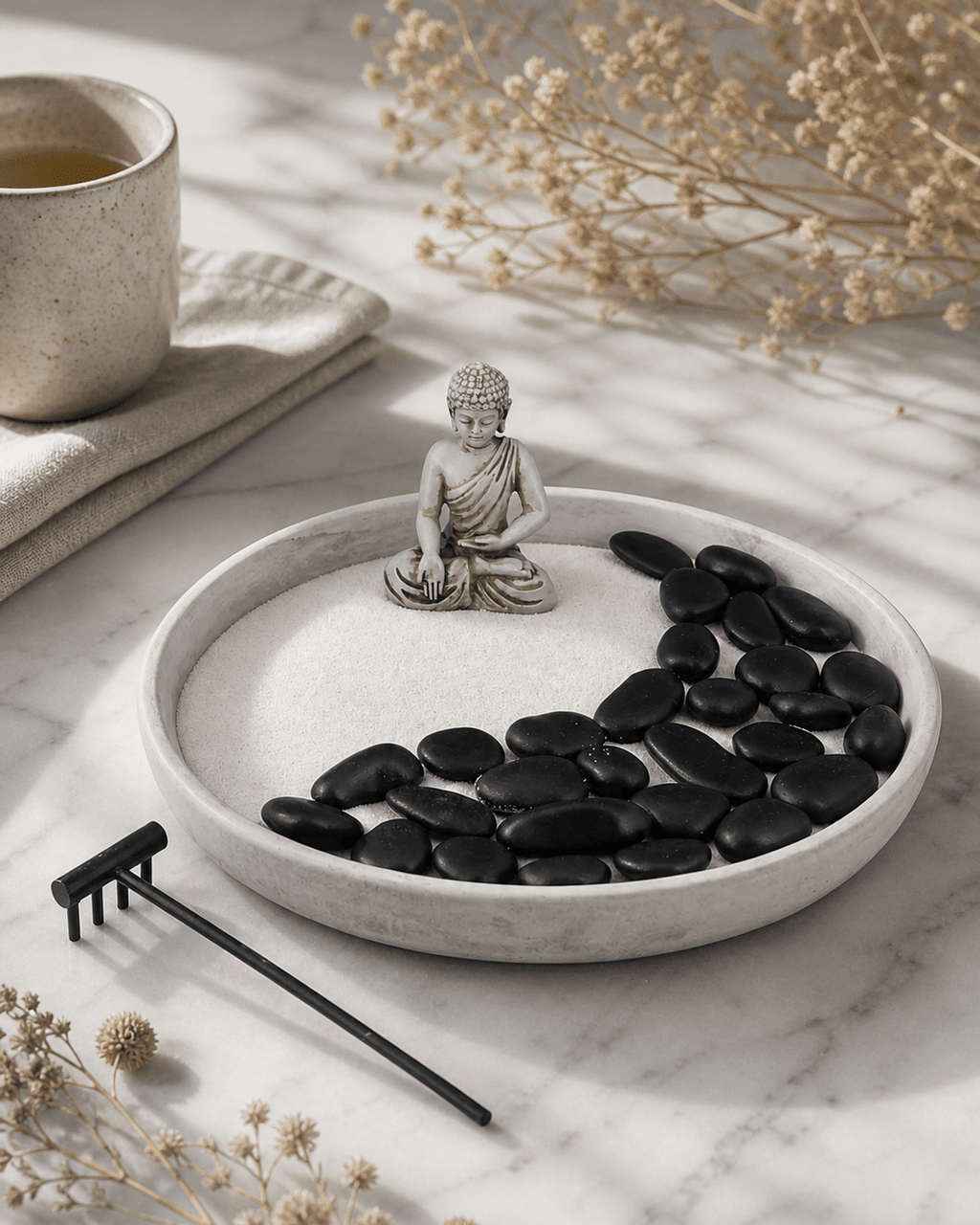 Buddha Yin Yang Meditation Zen Garden - Zen Garden