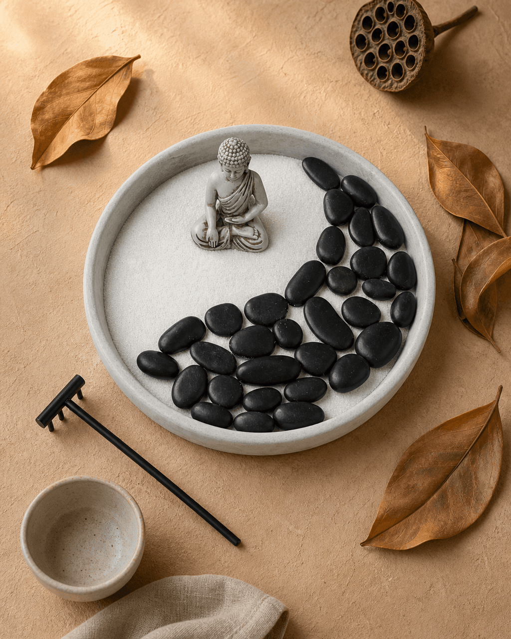 Buddha Yin Yang Meditation Zen Garden - Zen Garden