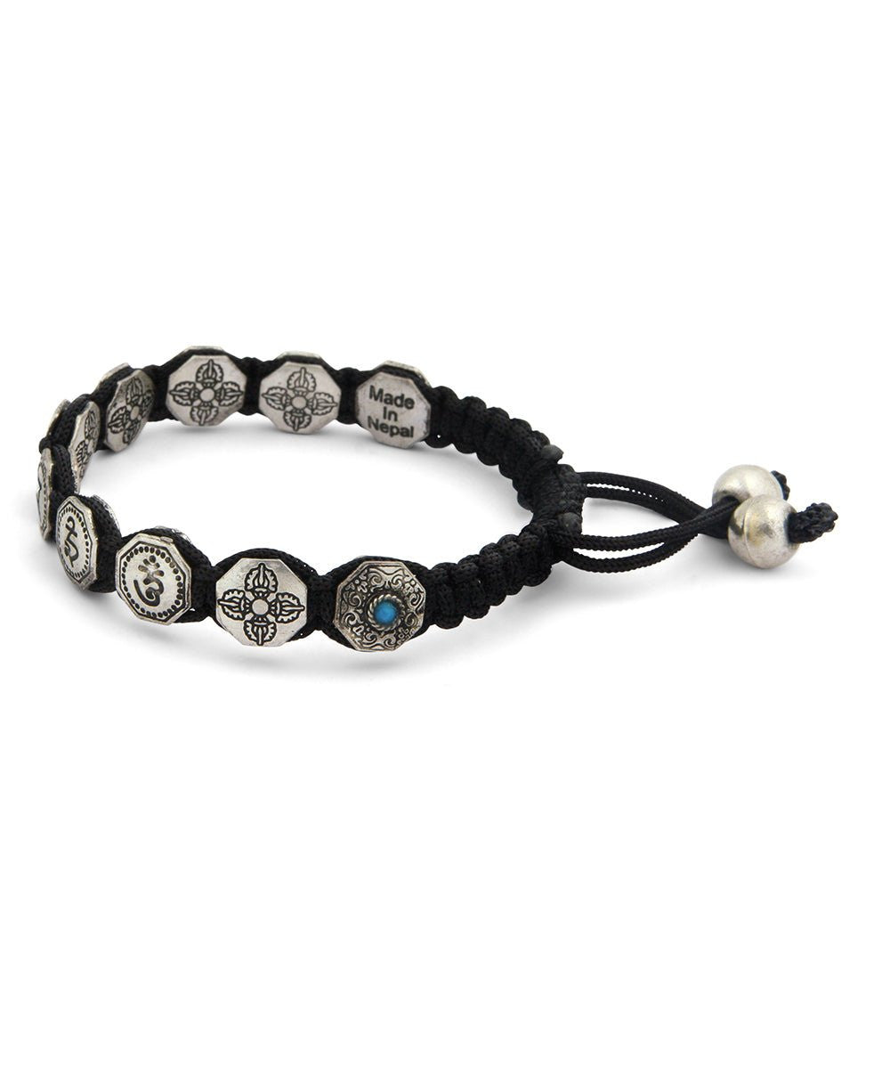 Buddhist Bracelet, Om Mani Padme Hum Tibetan Mantra - Bracelets