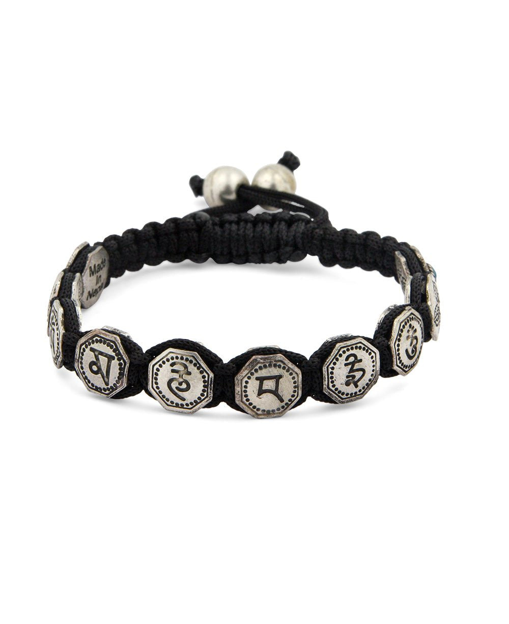 Buddhist Bracelet, Om Mani Padme Hum Tibetan Mantra - Bracelets