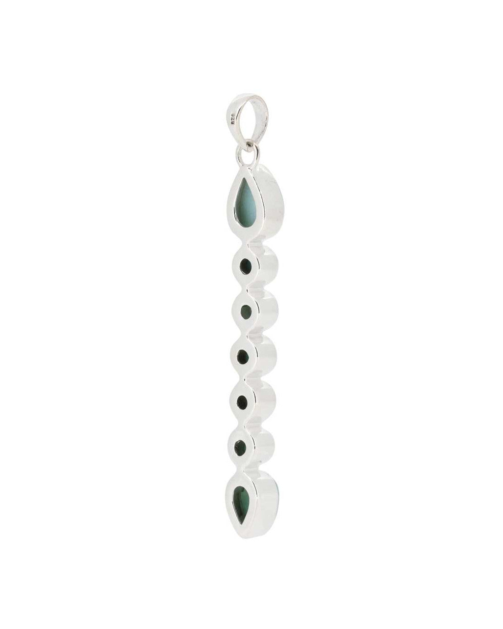 Calming Larimar Seven Stones Pendant - Charms & Pendants