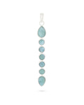 Calming Larimar Seven Stones Pendant - Charms & Pendants