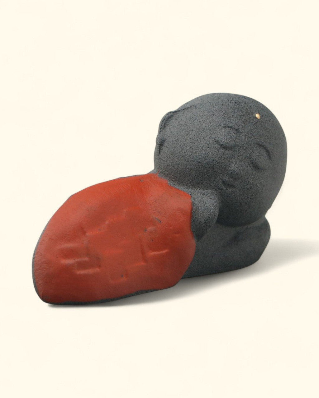 Cast Iron Resting Jizo Statue, Made in Japan - Sculptures & Statues