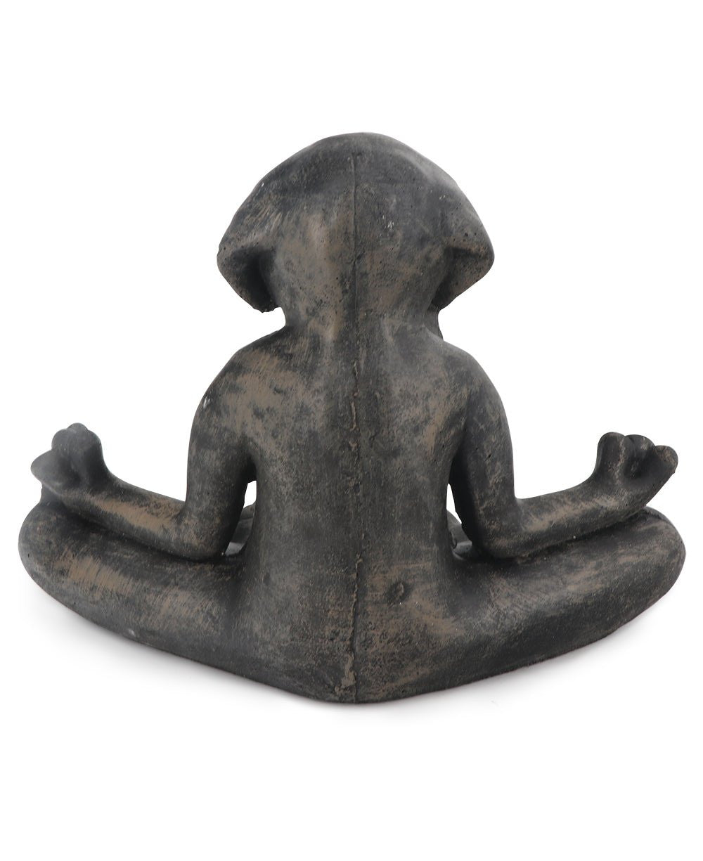 Cast Stone Meditating Zen Yoga Dog Statue USA Made - Sculptures & Statues
