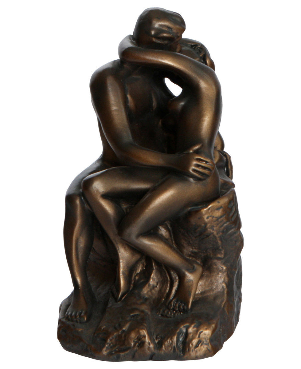 The Kiss by Rodin, Bronze Color Statue, 4.5 Inches, Rodin Museum, Paris