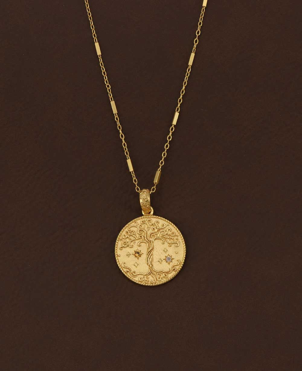 Celestial Tree of Life Gold Plated Necklace - Necklaces