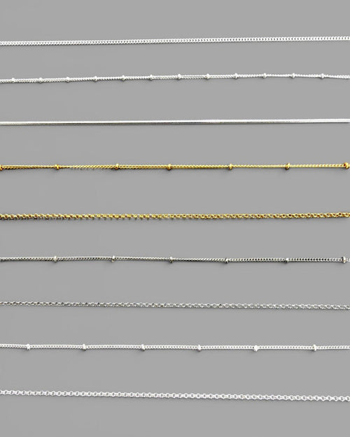 Chains for Pendants & Charms - Necklaces 16"+3" Silver Plated Beaded Chain $22