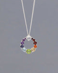 Chakra Circle Pendant Necklace, Sterling Silver - Necklaces