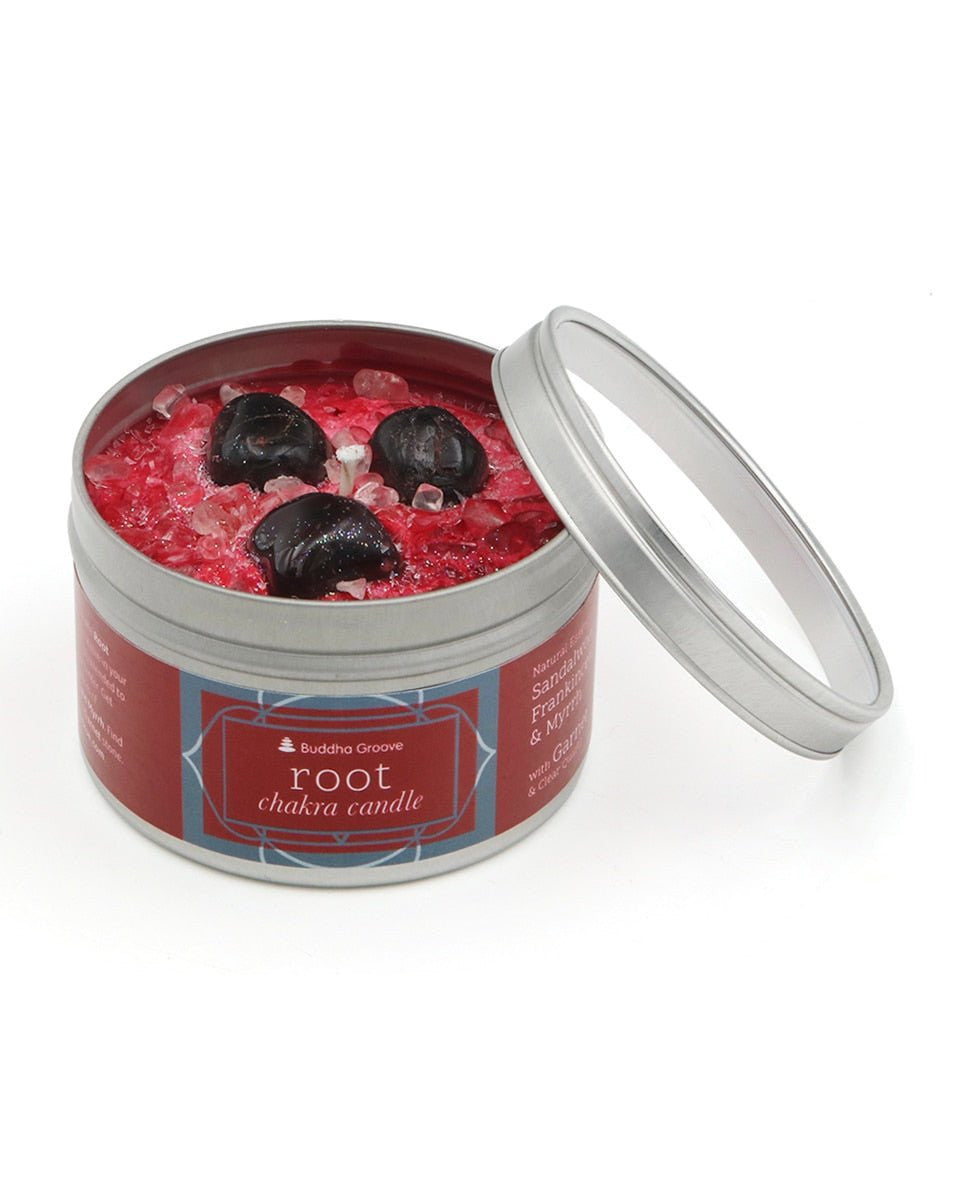 Chakra Gemstone Candles With Essential Oils - Candles Root Chakra