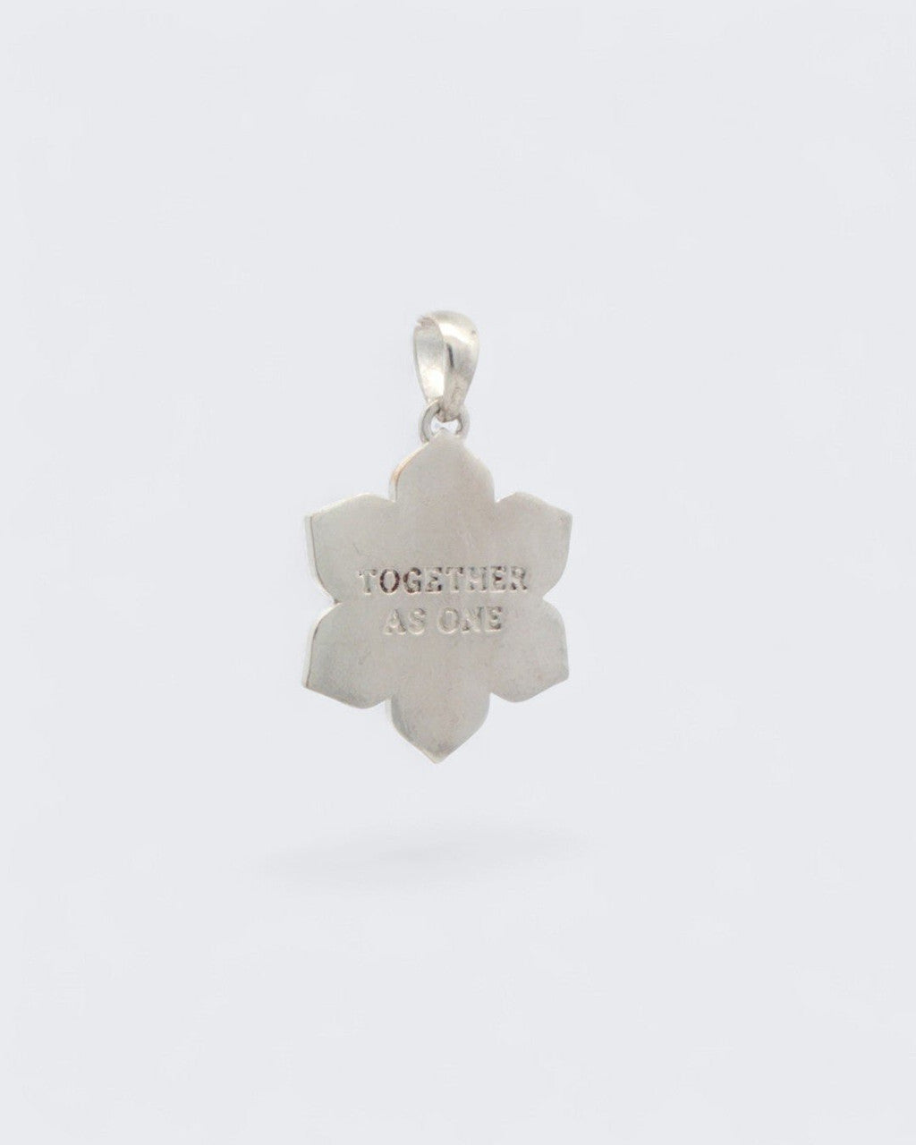 Coexist Harmony Lotus Pendant — Silver-Plated Bronze Unity Design - Pendant