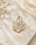 Coexist Harmony Lotus Pendant — Silver-Plated Bronze Unity Design - Pendant