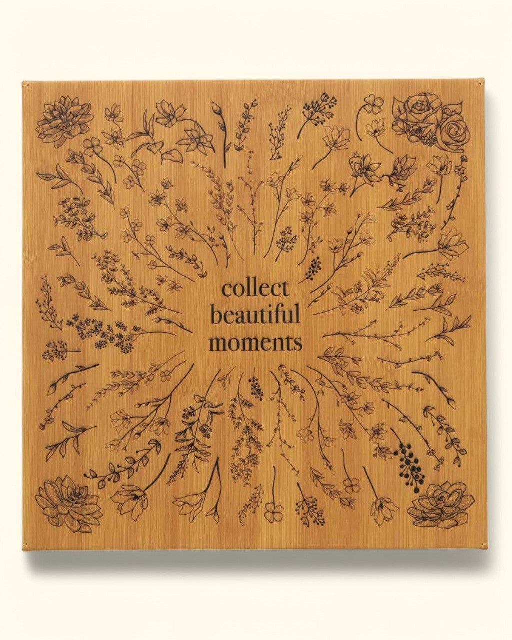 Collect Beautiful Moments Artistic Floral Wall Hanging - Wind Chimes