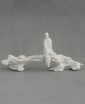 Contemplative Zen Monk Incense Stand and Statue - Sculptures & Statues