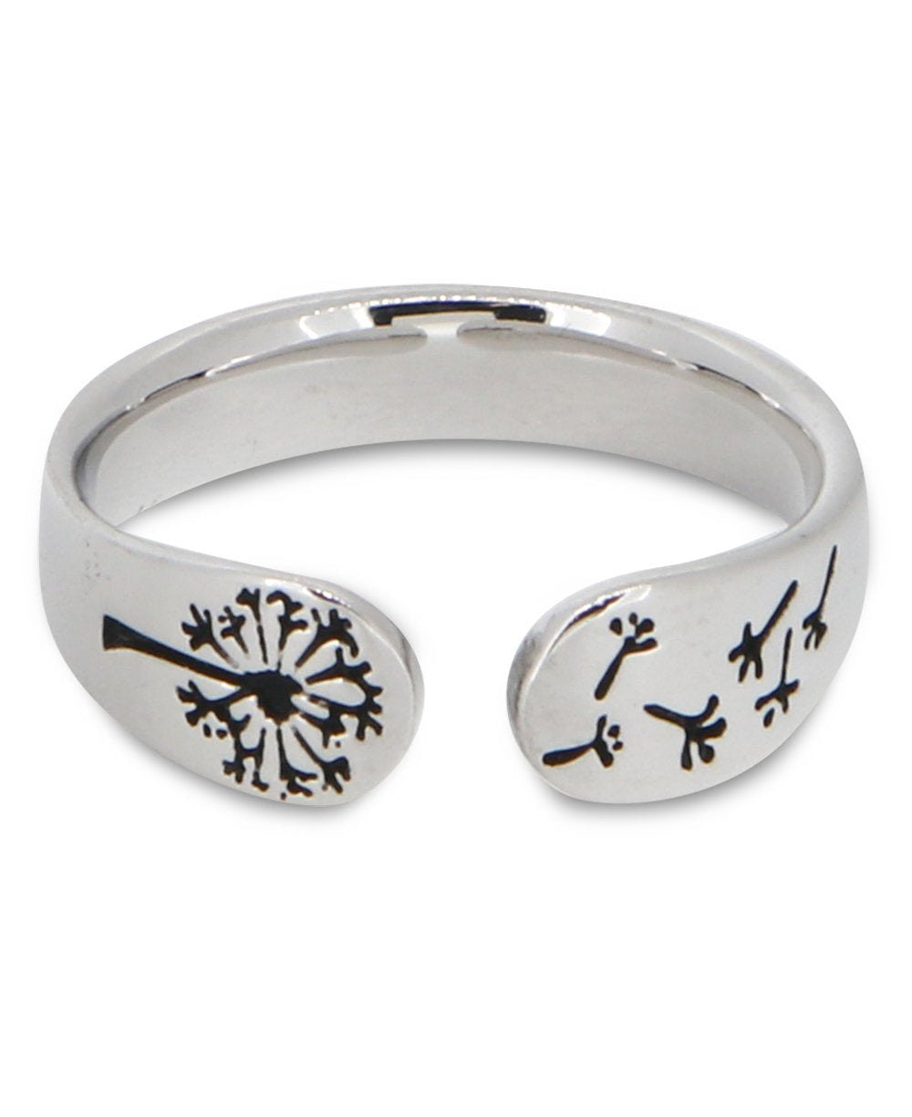 Courage to Change Adjustable Inspirational Sterling Silver Ring - Rings