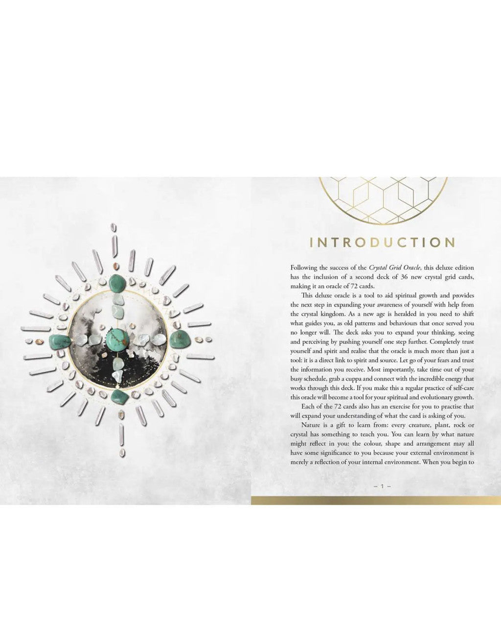 Crystal Grid Oracle – Deluxe 72 - Card Expansion Deck with Guidebook - Books