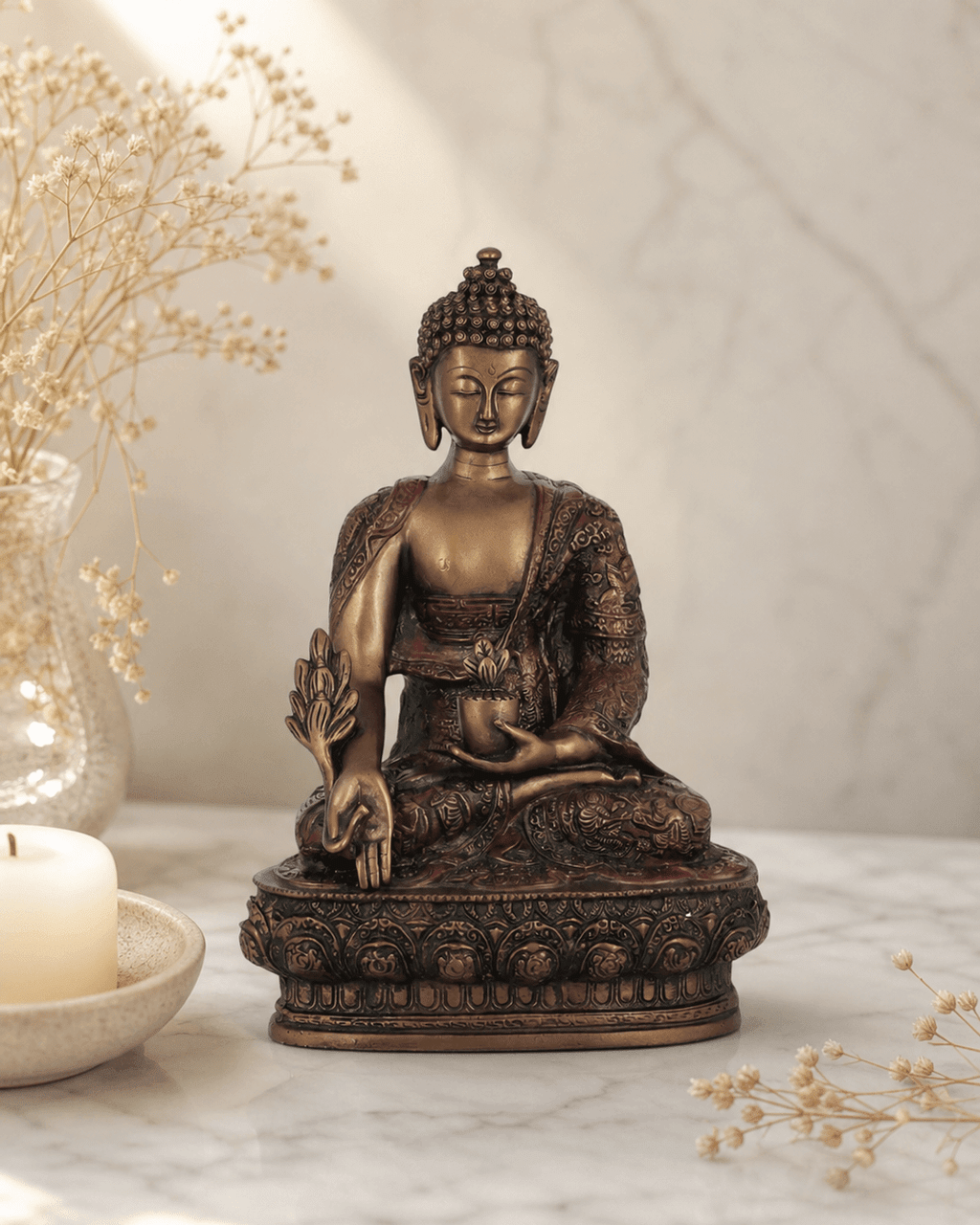 Detailed Medicine Buddha Statue - Sculptures & Statues
