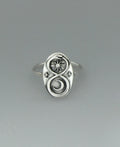 Endless Energy Sun and Moon Infinity Snake Sterling Silver Ring - Rings Size 6
