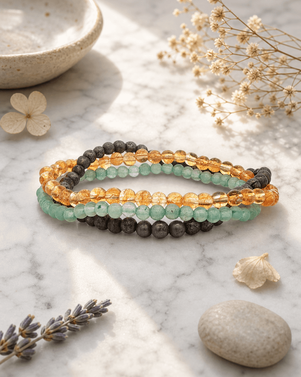 Energy Bracelets for Abundance and Success, Set of 3 - Bracelets