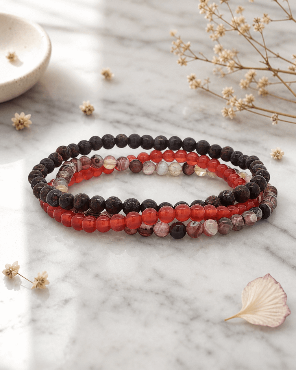 Energy Bracelets for Courage and Confidence, Set of 3 - Bracelets